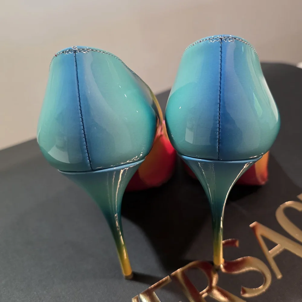 Multicolor Gradient Stiletto Heels Pigalle 100m Size 37. Comes With Box - Picture 5 of 6